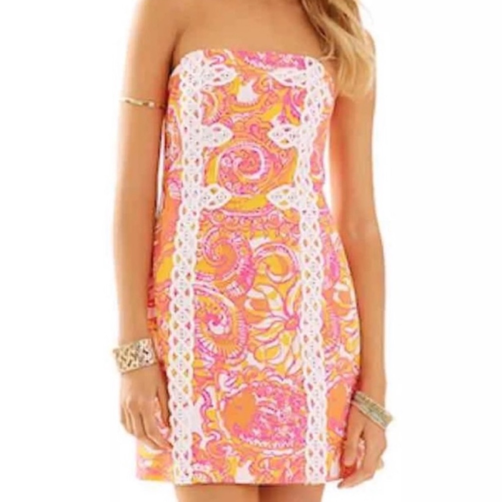 Lilly Pulitzer Strapless Dress -Sea And Be Seen